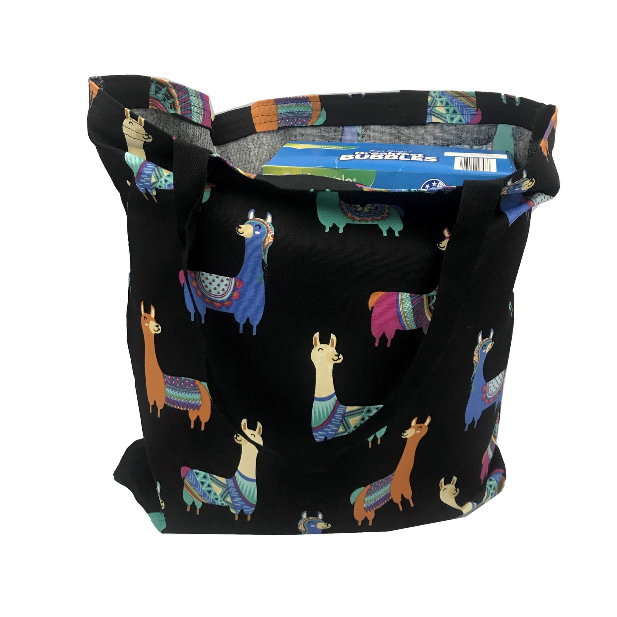 llama design tote bag